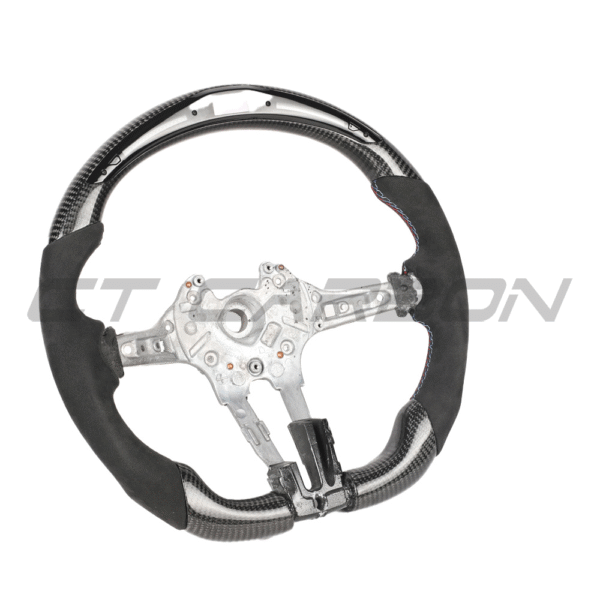 BMW FXX CARBON FIBRE / ALCANTARA / LED FLAT BOTTOM CUSTOM STEERING WHEEL - Image 3