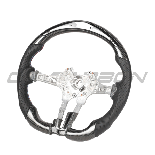 BMW FXX CARBON FIBRE / LEATHER / LED FLAT BOTTOM CUSTOM STEERING WHEEL - Image 7