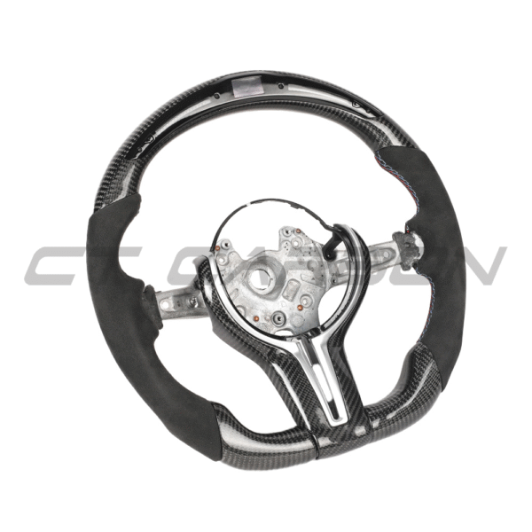 BMW FXX CARBON FIBRE / ALCANTARA / LED FLAT BOTTOM CUSTOM STEERING WHEEL - Image 4