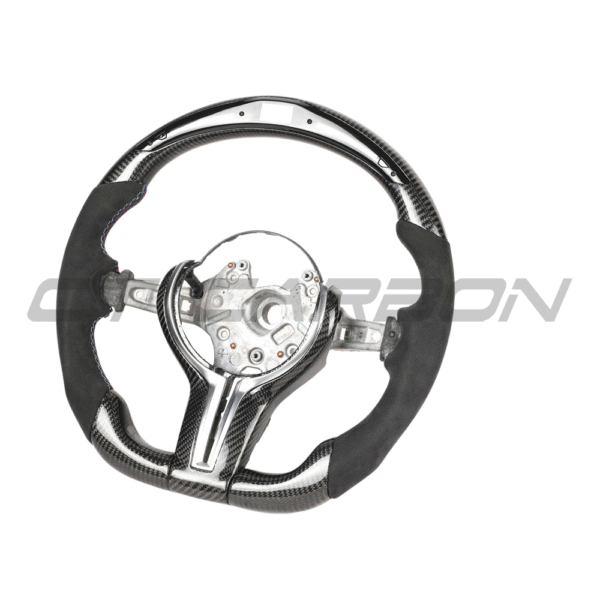 BMW FXX CARBON FIBRE / ALCANTARA / LED FLAT BOTTOM CUSTOM STEERING WHEEL - Image 5