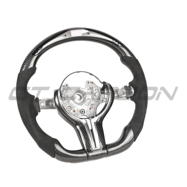 BMW FXX CARBON FIBRE / ALCANTARA / LED FLAT BOTTOM CUSTOM STEERING WHEEL - Image 6