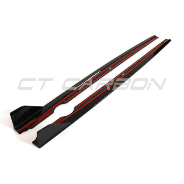 VW GOLF MK8 R CARBON FIBRE SIDE SKIRTS - CT DESIGN - Image 8