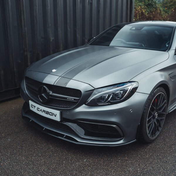 MERCEDES W205 C63 COUPE GLOSS BLACK SPLITTER - Image 2