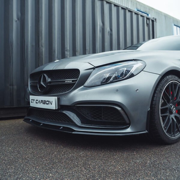 MERCEDES W205 C63 COUPE GLOSS BLACK SPLITTER - Image 3