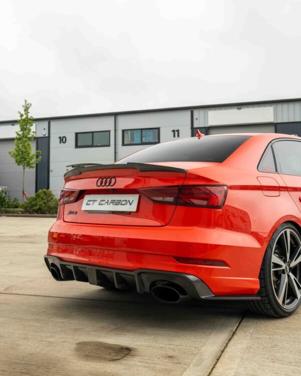 AUDI A3 S3 RS3 8V SALOON CARBON FIBRE SPOILER - V STYLE - Image 2