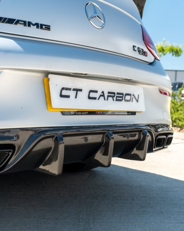 MERCEDES W205 C63 & C63 COUPE 2DR CARBON DIFFUSER - OEM+ CT STYLE - Image 3