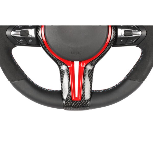 BMW FXX LEATHER / ALCANTARA / FLAT BOTTOM CUSTOM STEERING WHEEL - Image 4