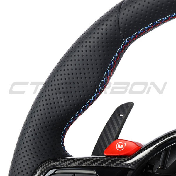 BMW Gxx LCI FULL LEATHER FLAT BOTTOM CUSTOM STEERING WHEEL - Image 4