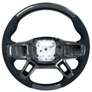 LAND ROVER DEFENDER L663 CARBON FIBRE / ALCANTARA CUSTOM STEERING WHEEL