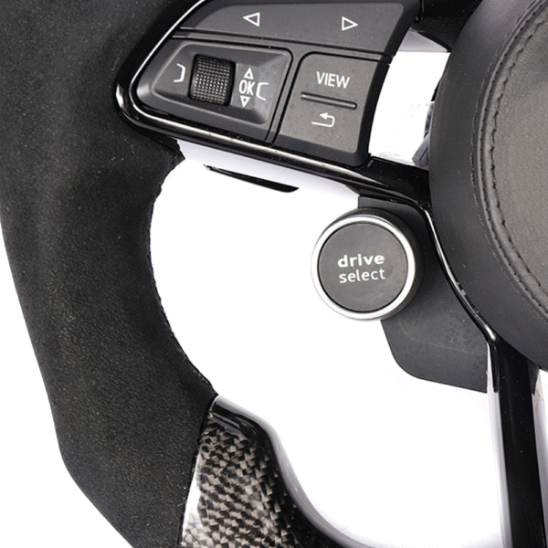 AUDI R8/TT CARBON FIBRE / ALCANTARA FLAT BOTTOM CUSTOM STEERING WHEEL - Image 5