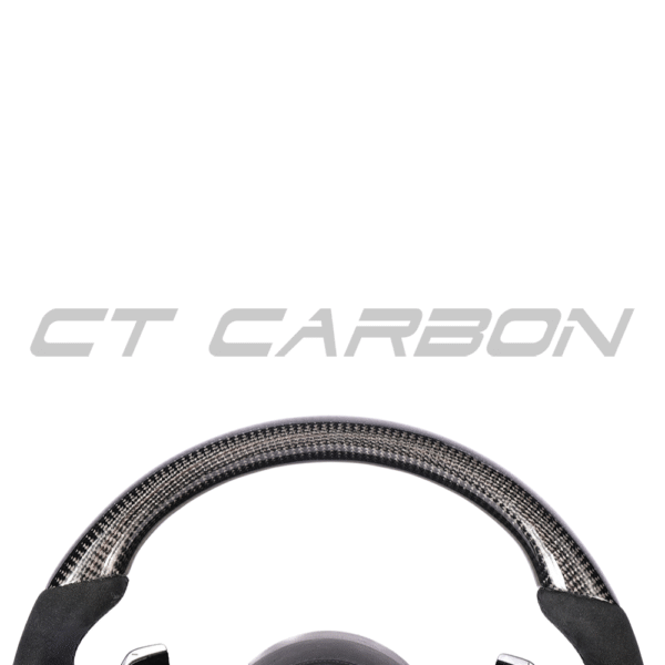 AUDI R8/TT CARBON FIBRE / ALCANTARA FLAT BOTTOM CUSTOM STEERING WHEEL - Image 7