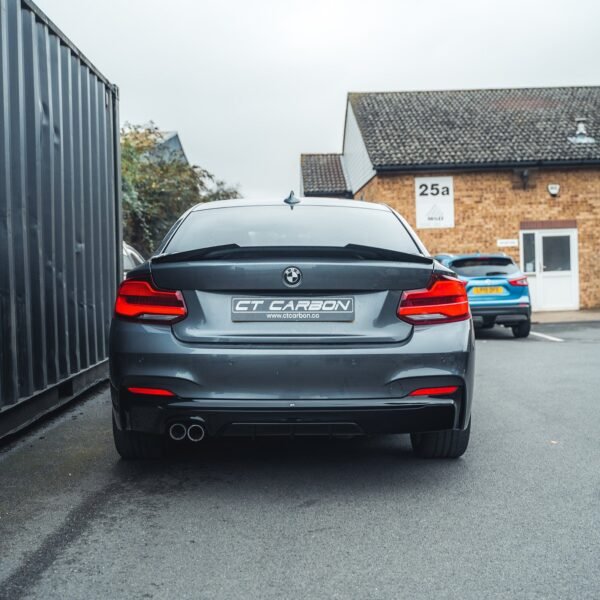 BMW 2 SERIES F22/F23 GLOSS BLACK TWIN EXHAUST DIFFUSER - MP STYLE - BLAK BY CT CARBON - Image 2