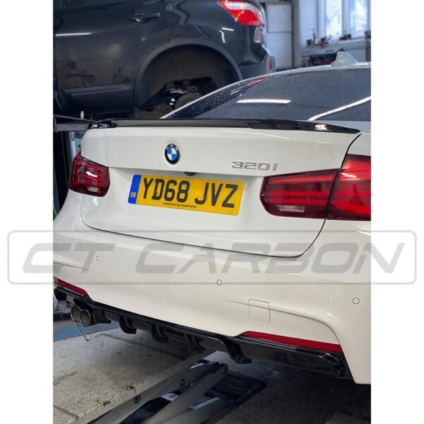 BMW 3 SERIES F30/F31 GLOSS BLACK LEFT EXHAUST DIFFUSER - MP STYLE - BLAK BY CT CARBON - Image 4