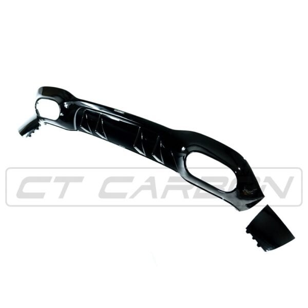 MERCEDES A-CLASS W177 2018-CURRENT GLOSS BLACK QUAD TIP DIFFUSER - Image 10