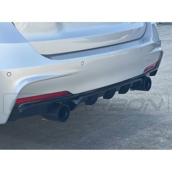 BMW 3 SERIES F30 GLOSS BLACK FULL KIT (DUAL EXHAUST) - MP STYLE - BLAK BY CT CARBON - Image 4