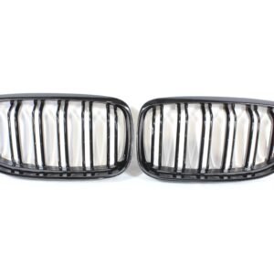 BMW E90 3 SERIES LCI DOUBLE SLAT BLACK GRILLES - BLAK BY CT CARBON