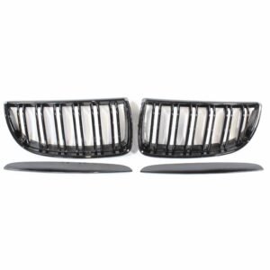 BMW E90 3 SERIES PRE-LCI DOUBLE SLAT BLACK GRILLES - BLAK BY CT CARBON