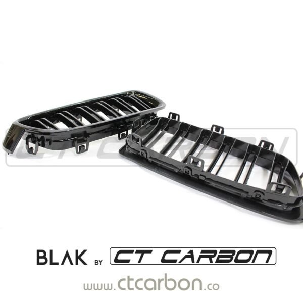 BMW F30/F31 3 SERIES BLACK DOUBLE SLAT GRILLES - BLAK BY CT CARBON - Image 9