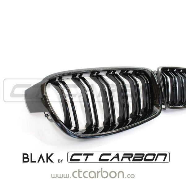 BMW F30/F31 3 SERIES BLACK DOUBLE SLAT GRILLES - BLAK BY CT CARBON - Image 5