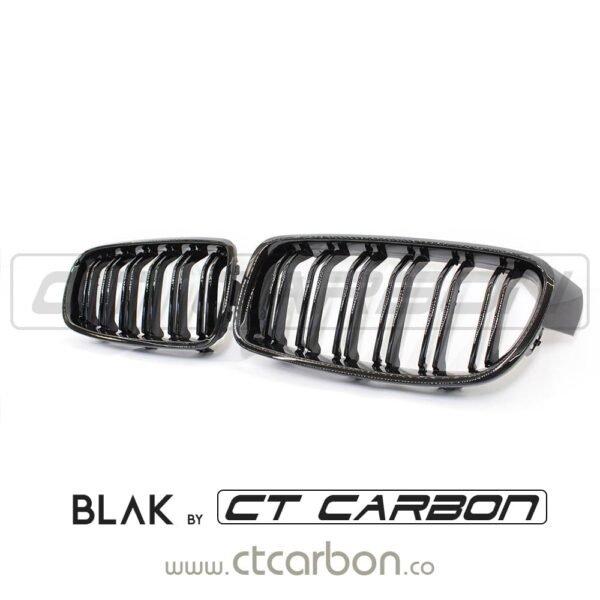 BMW F30/F31 3 SERIES BLACK DOUBLE SLAT GRILLES - BLAK BY CT CARBON - Image 8
