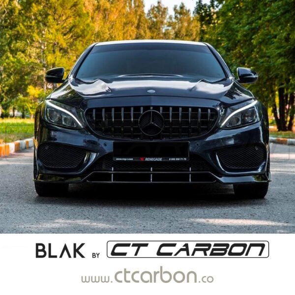 MERCEDES W205 C CLASS 2014-2018 BLACK GRILLE (WITHOUT CAMERA) - BLAK BY CT CARBON - Image 2