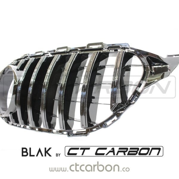 MERCEDES W205 C CLASS 2014-2018 BLACK GRILLE (WITHOUT CAMERA) - BLAK BY CT CARBON - Image 6