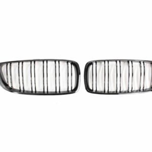 BMW M4 F82 / F83 & F32/F33/F36 4 SERIES DOUBLE SLAT BLACK GRILLES - BLAK BY CT CARBON