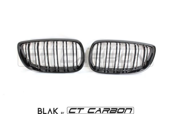 BMW M3 / 3 SERIES E92/E93 DOUBLE SLAT BLACK GRILLES - BLAK BY CT CARBON - Image 3