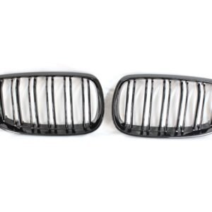 BMW M3 / 3 SERIES E92/E93 DOUBLE SLAT BLACK GRILLES - BLAK BY CT CARBON