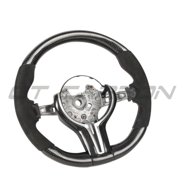 BMW FXX CARBON FIBRE & ALCANTARA ROUND CUSTOM STEERING WHEEL - Image 5