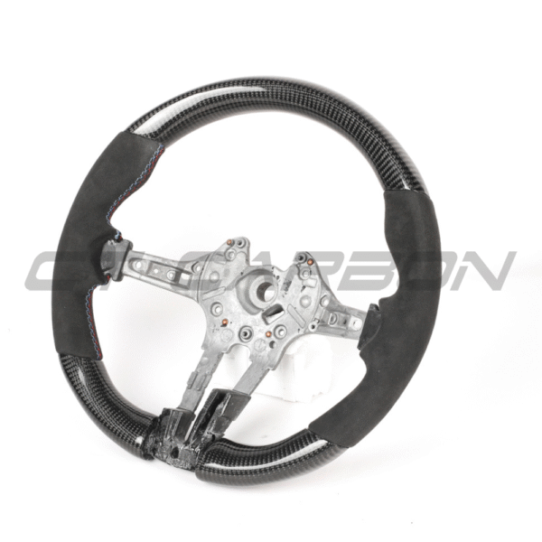 BMW FXX CARBON FIBRE & ALCANTARA ROUND CUSTOM STEERING WHEEL - Image 7