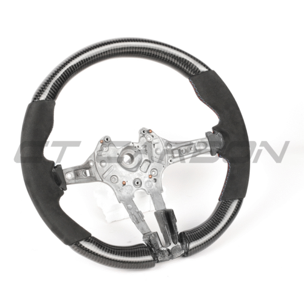 BMW FXX CARBON FIBRE & ALCANTARA ROUND CUSTOM STEERING WHEEL - Image 8