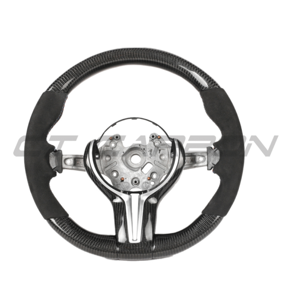 BMW FXX CARBON FIBRE & ALCANTARA ROUND CUSTOM STEERING WHEEL - Image 6