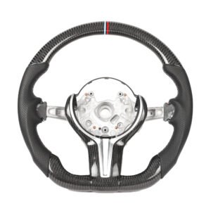 BMW FXX CARBON FIBRE & LEATHER FLAT BOTTOM CUSTOM STEERING WHEEL