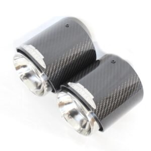 MINI COOPER S F56 JCW CARBON FIBRE EXHAUST TIPS X 2