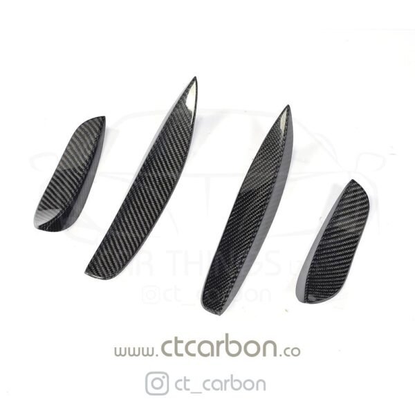 MERCEDES W205 C63 & C63S FRONT BUMPER CARBON FIBRE CANARDS / FINS - Image 3