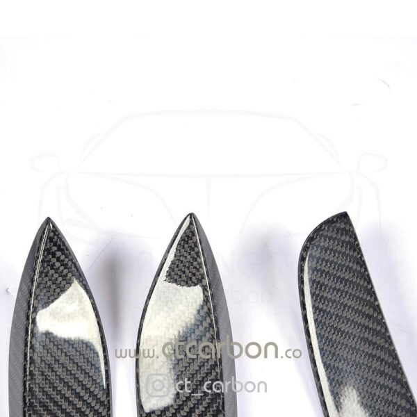 MERCEDES W205 C63 & C63S FRONT BUMPER CARBON FIBRE CANARDS / FINS - Image 7
