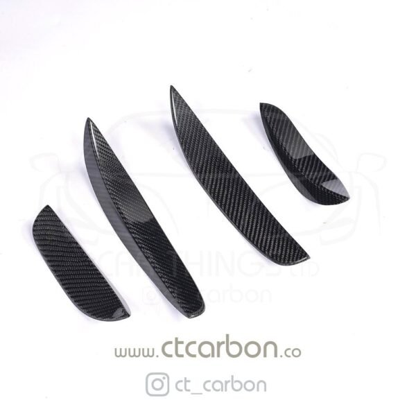 MERCEDES W205 C63 & C63S FRONT BUMPER CARBON FIBRE CANARDS / FINS