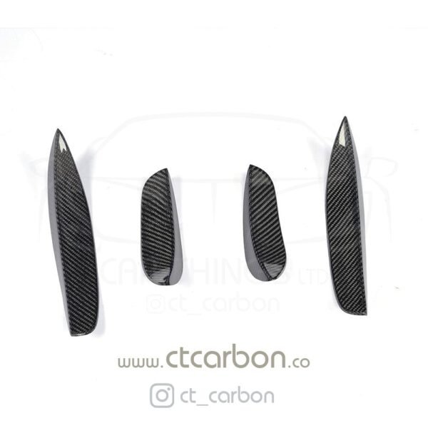 MERCEDES W205 C63 & C63S FRONT BUMPER CARBON FIBRE CANARDS / FINS - Image 5