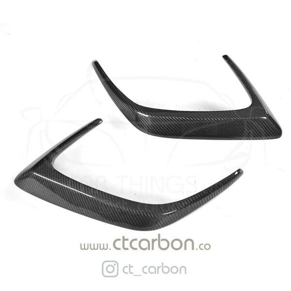 MERCEDES W205 C63 & C63S COUPE 2DR REAR BUMPER CARBON FIBRE CANARDS - Image 7