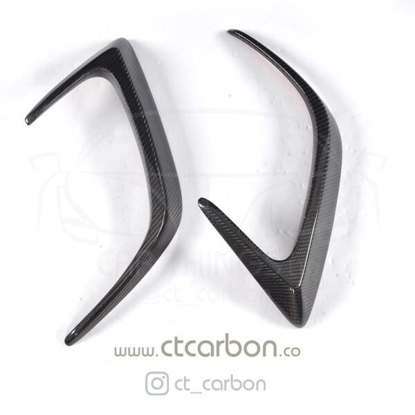 MERCEDES W205 C63 & C63S COUPE 2DR REAR BUMPER CARBON FIBRE CANARDS - Image 11