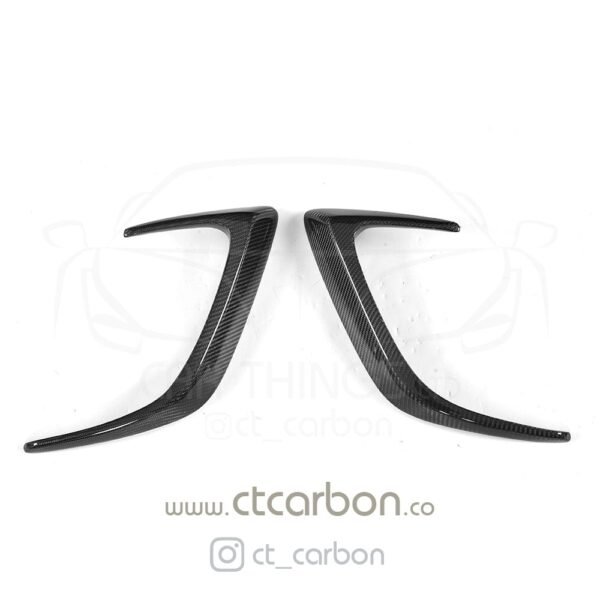 MERCEDES W205 C63 & C63S COUPE 2DR REAR BUMPER CARBON FIBRE CANARDS - Image 9