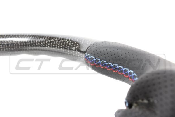 BMW FXX CARBON FIBRE / LEATHER FLAT BOTTOM STEERING WHEEL - Image 4
