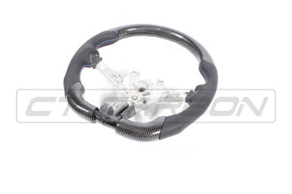 BMW FXX CARBON FIBRE / LEATHER FLAT BOTTOM STEERING WHEEL - Image 2