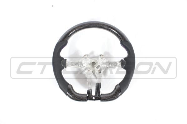 BMW FXX CARBON FIBRE / LEATHER FLAT BOTTOM STEERING WHEEL - Image 3