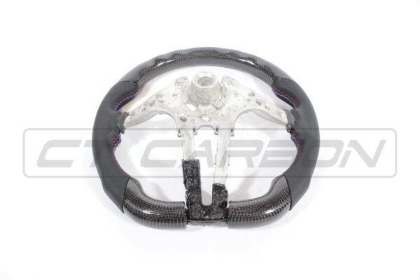 BMW FXX CARBON FIBRE / LEATHER FLAT BOTTOM STEERING WHEEL - Image 12