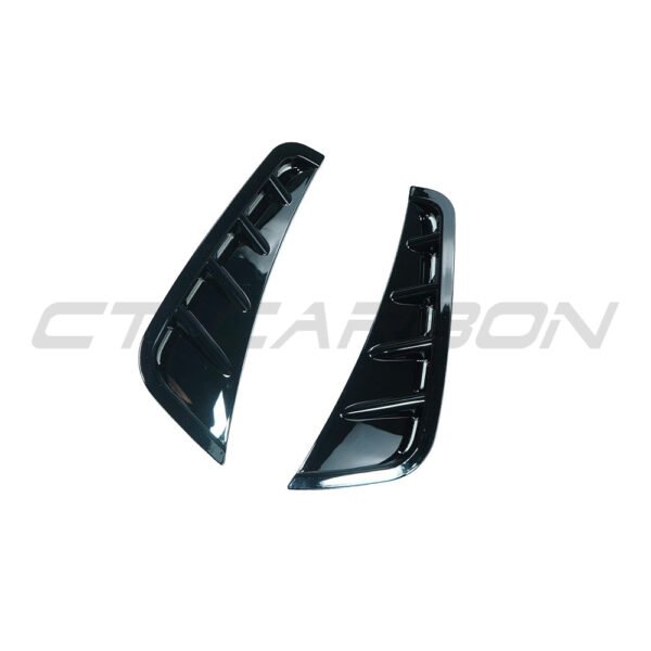 MERCEDES C43 & C CLASS W205 2019-2021 FACELIFT GLOSS BLACK FRONT BUMPER CORNERS - Image 5