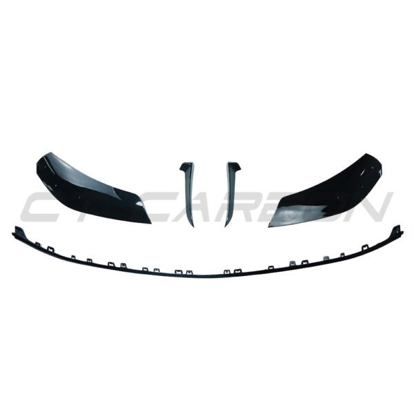 MERCEDES W206 2021+ C-CLASS GLOSS BLACK FRONT SPLITTER V2 - Image 2