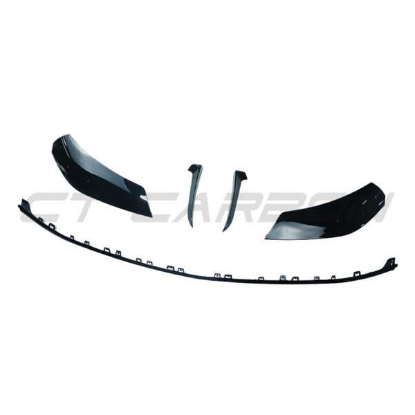 MERCEDES W206 2021+ C-CLASS GLOSS BLACK FRONT SPLITTER V2 - Image 3