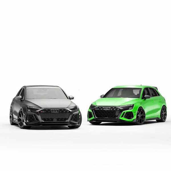 AUDI RS3 8Y 2022-2024 CARBON FIBRE FRONT BUMPER CANARDS - CT DESIGN - Image 5